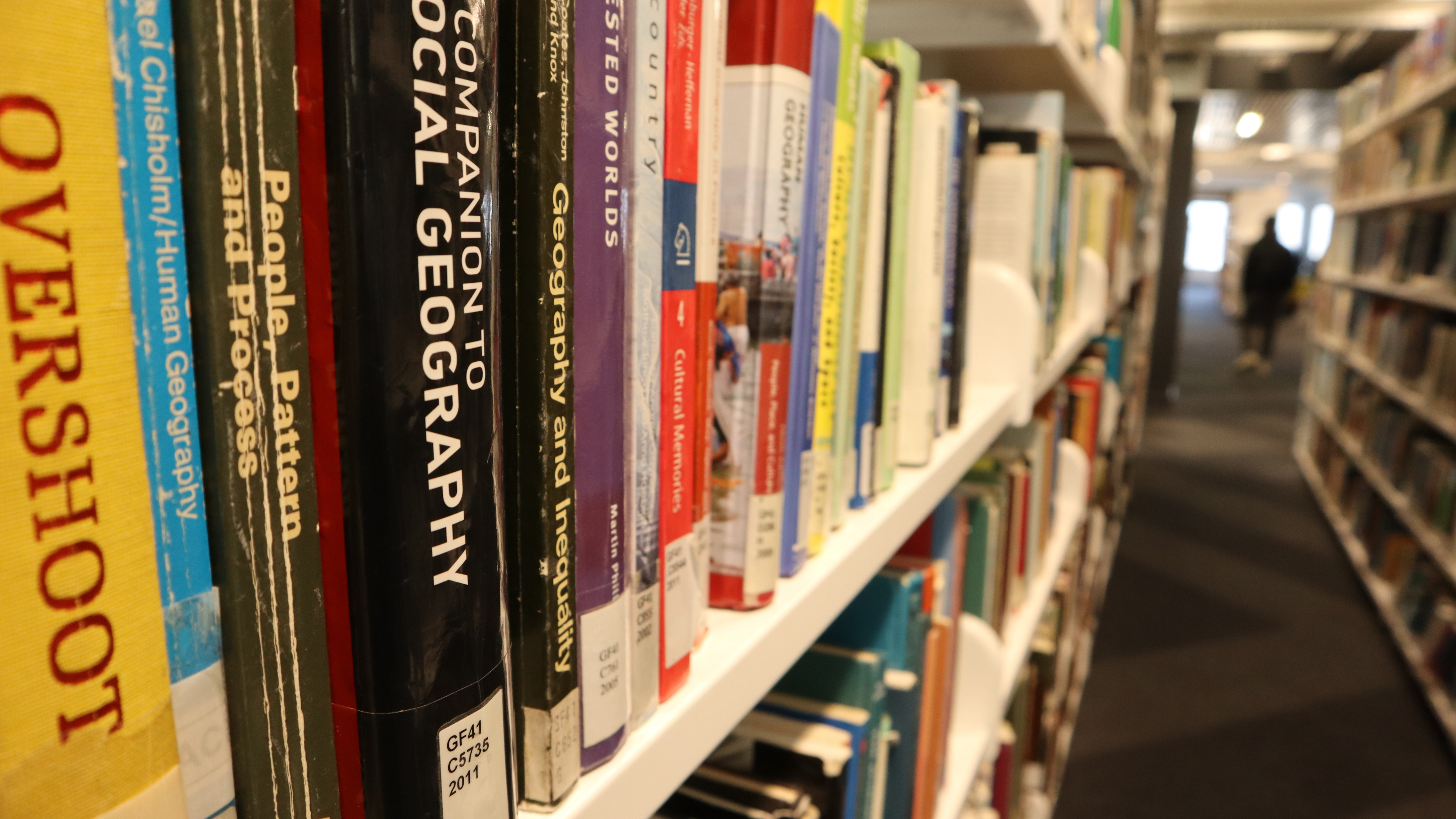 Books on shelves on Level 3