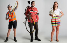 Andrew Banks, left, wants good quality housing to be afforable. For Chris Winwood, centre, space is an important aspect of architecture. Georgia Leckie likes to transform old houses and make them usable for a modern lifestyle