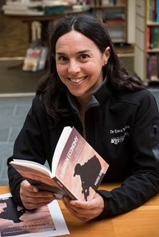 Image of Maria Bargh with her new book