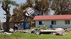 House damaged from Cyclone Winston.