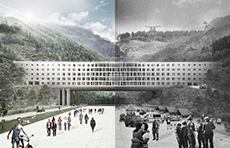 Temporary government building in a Kapiti quarry.