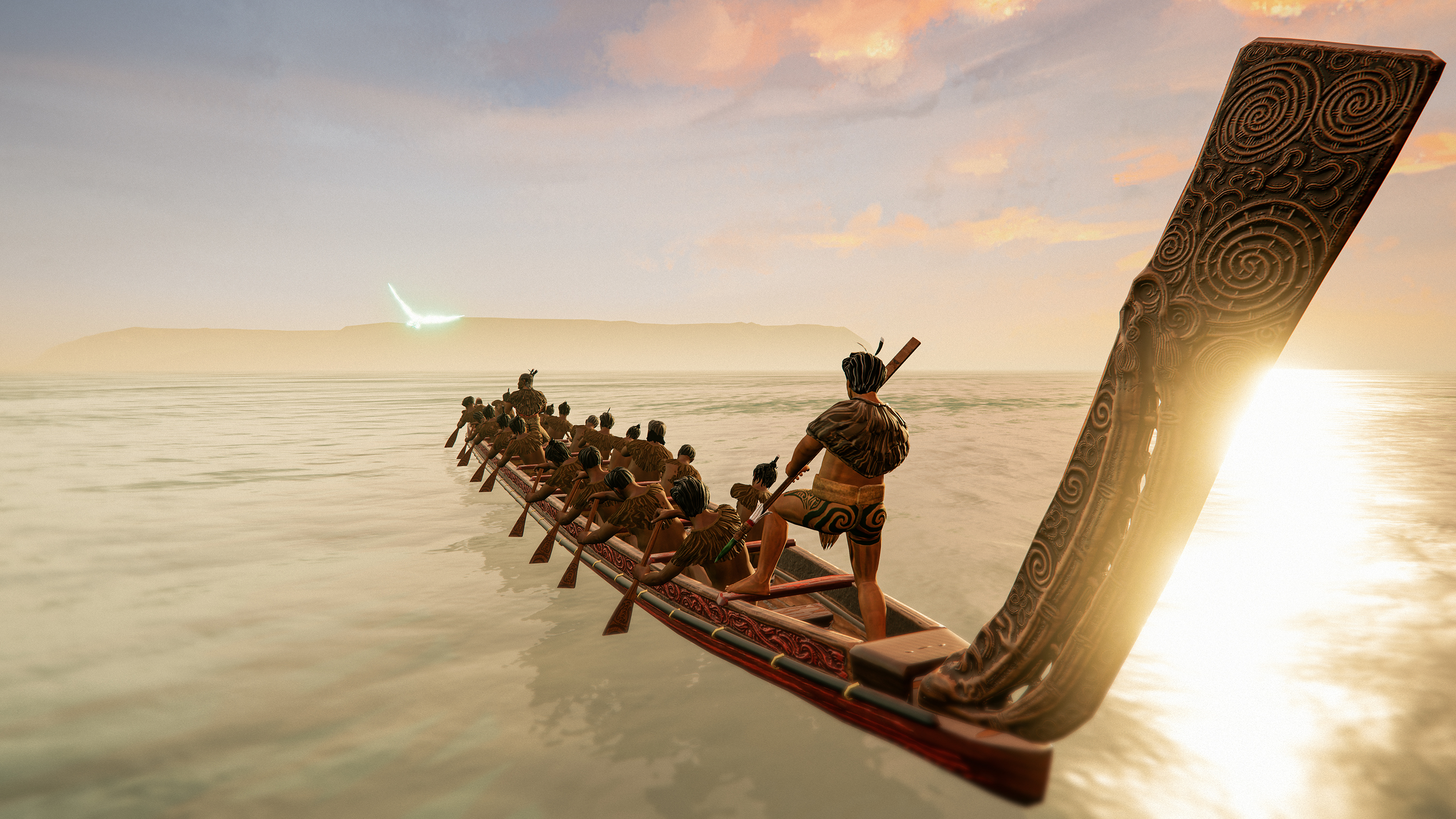 Waka heading towards Mana Island