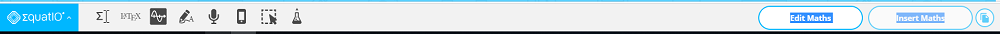 EquatIO toolbar with icons