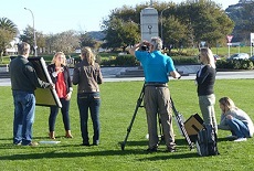 People filming NZSL e-learning video