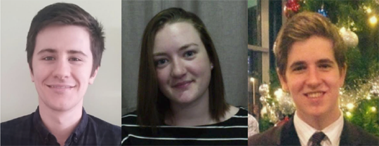 Nick Fargher, Amelia Wheeler and Mitchell Fraser