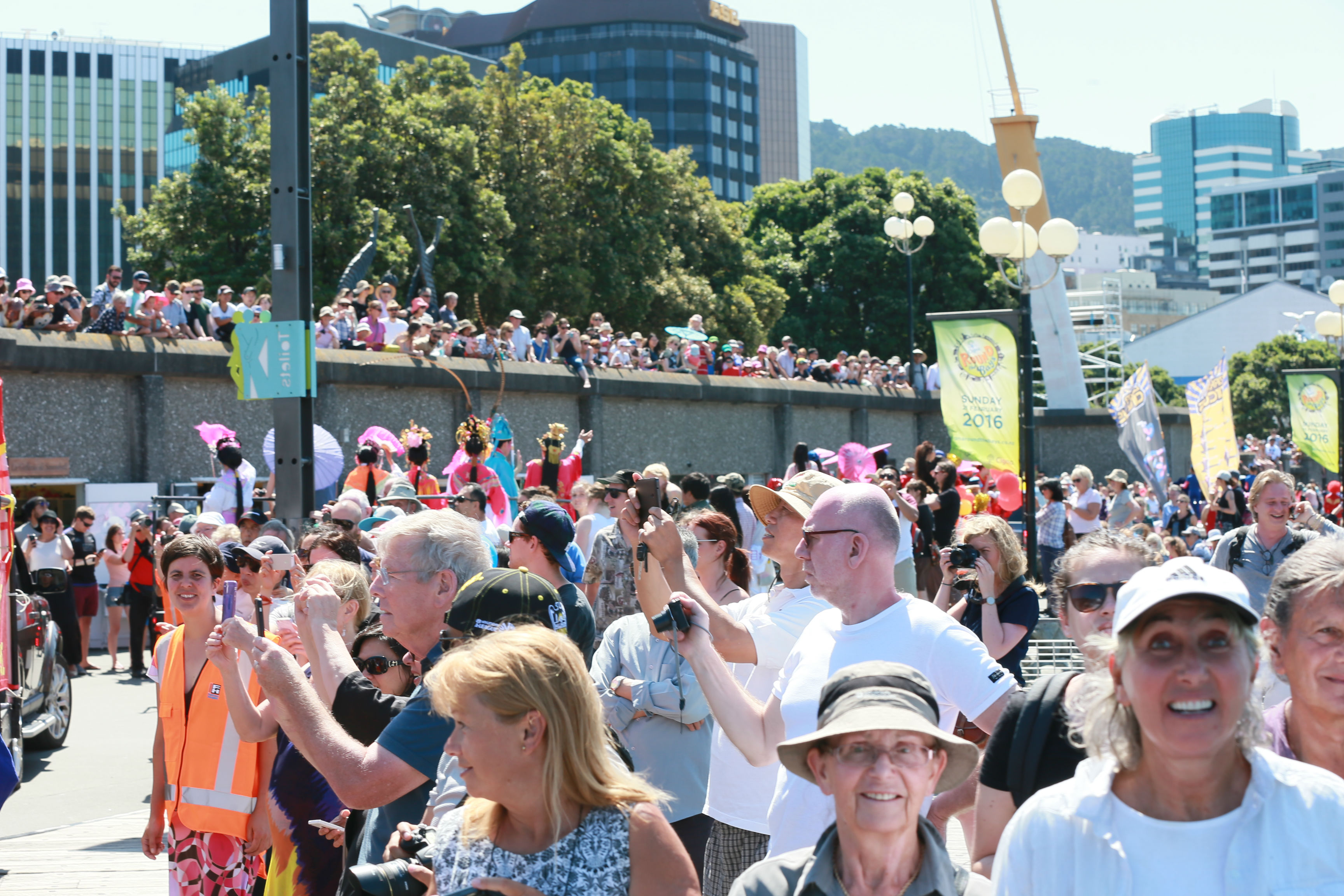 PEOPLE IN STREET PARADE