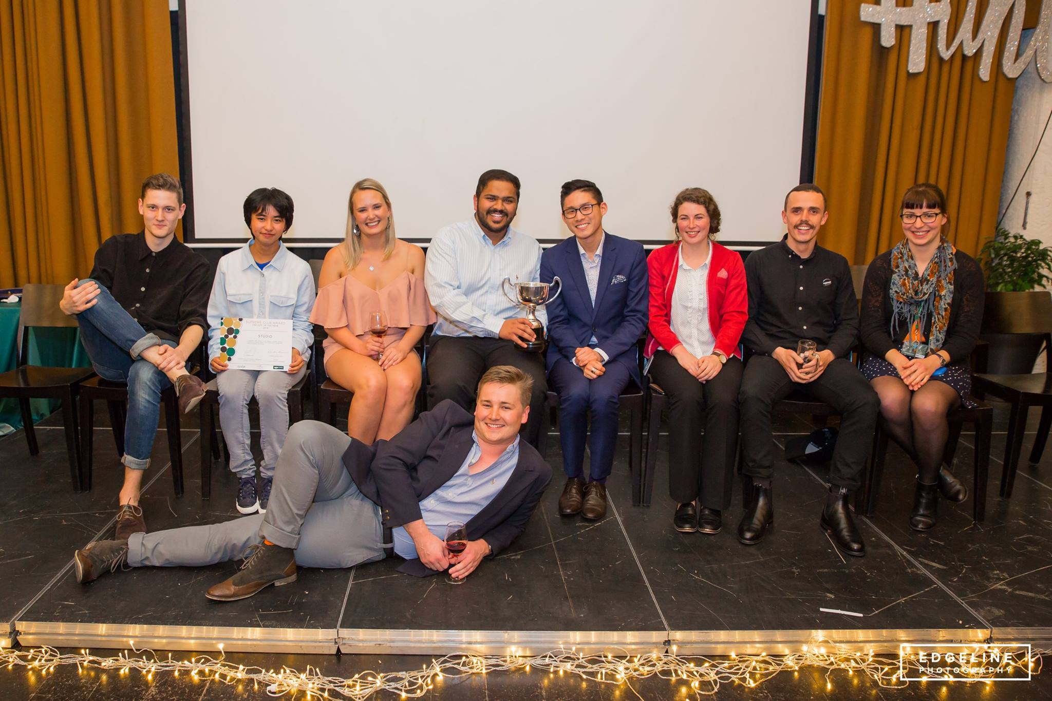 Students on the STUDiO team receiving their award.