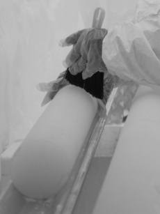 Examining an ice core