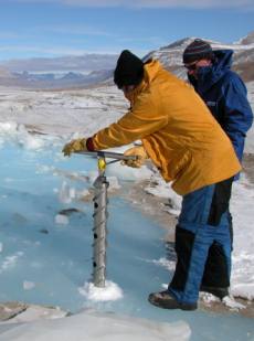 Coring ancient ice, Dry Valleys, Antarctica
