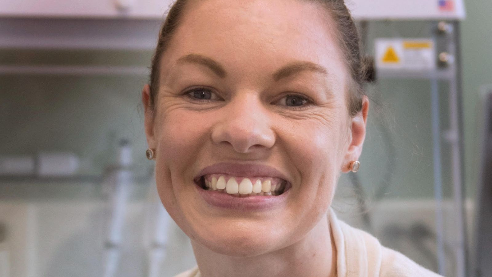 Nicole Moore.jpg Close up portrait of Nicole Moore smiling at the camera.