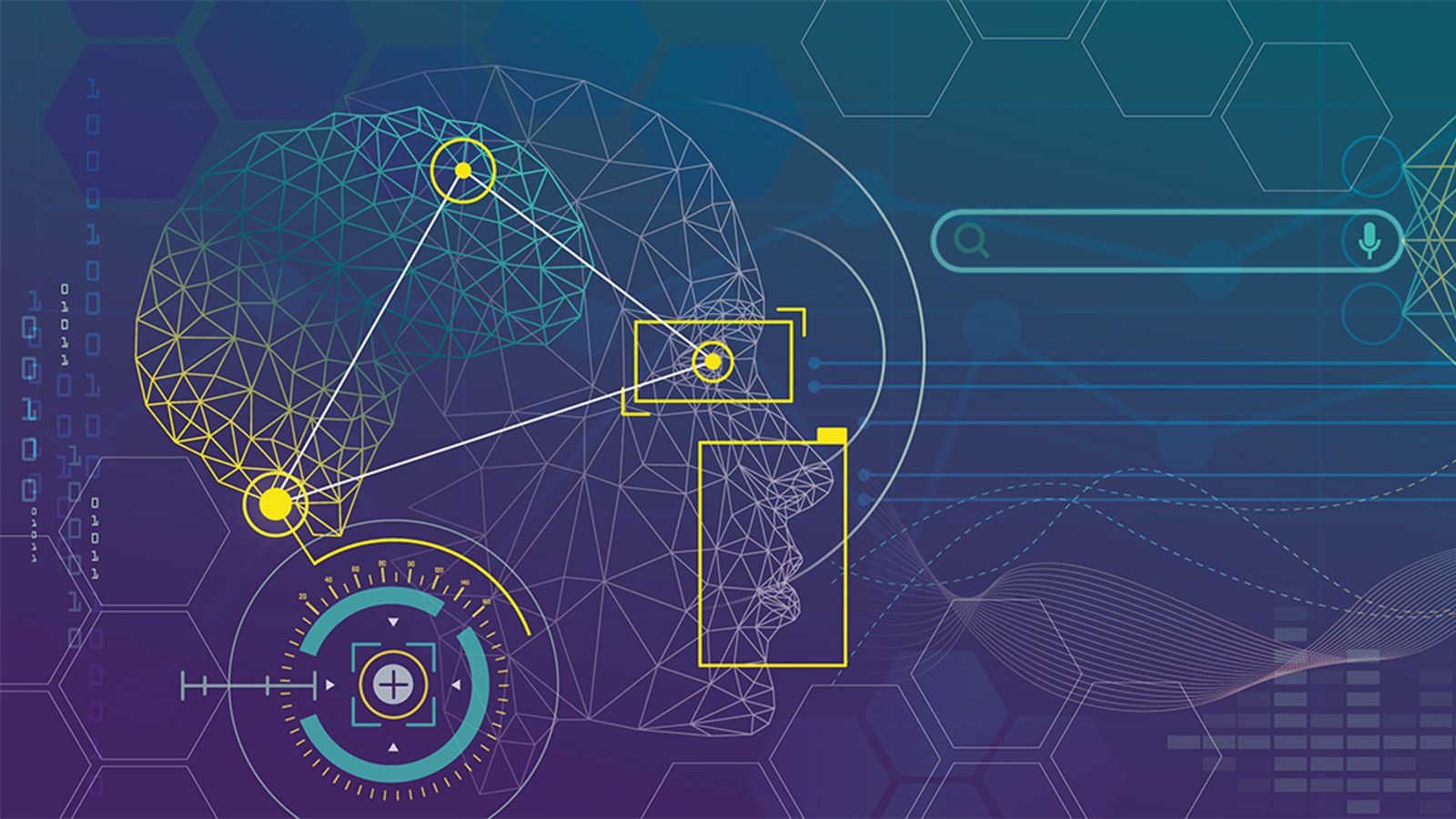 Colourful diagrams on a black background