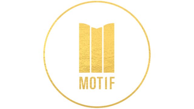 The Motif logo with a round yellow design