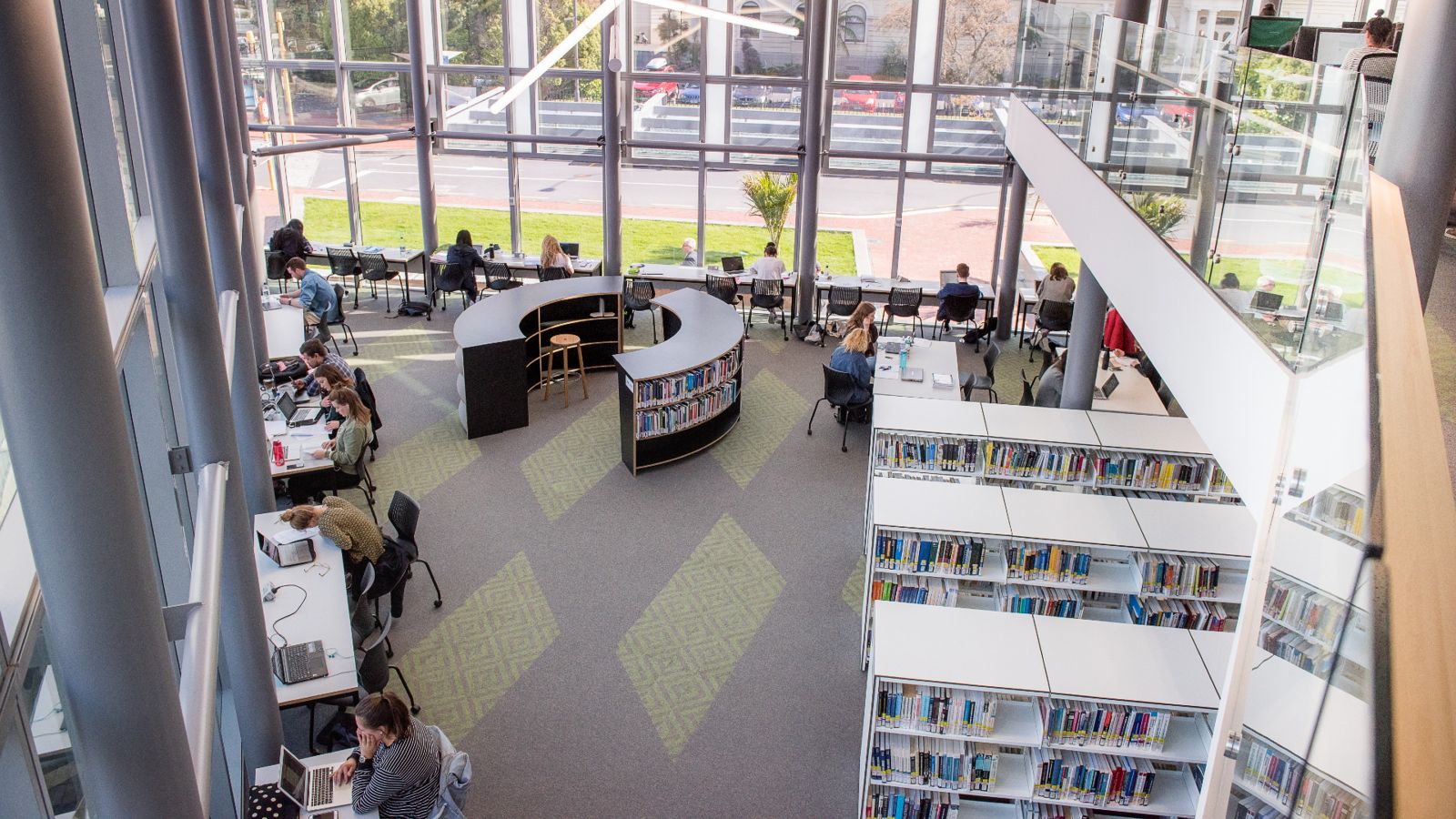 Pipitea-Library.jpg An aerial shot of the Pipitea Campus library.