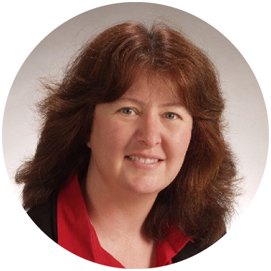 Woman with brown hair smiling 