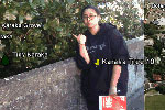 Ihimaera Solomon and Sarita Taurima mapped the karaka trees on Glasgow Terrace using photographs as placemark icons on Google Earth. Ihimarera Solomon (pictured here) is photographed by Sarita Taurima.