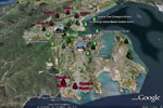 Some of the karaka trees found and mapped by students of MAOR 124, compiled in to a Google Earth Map