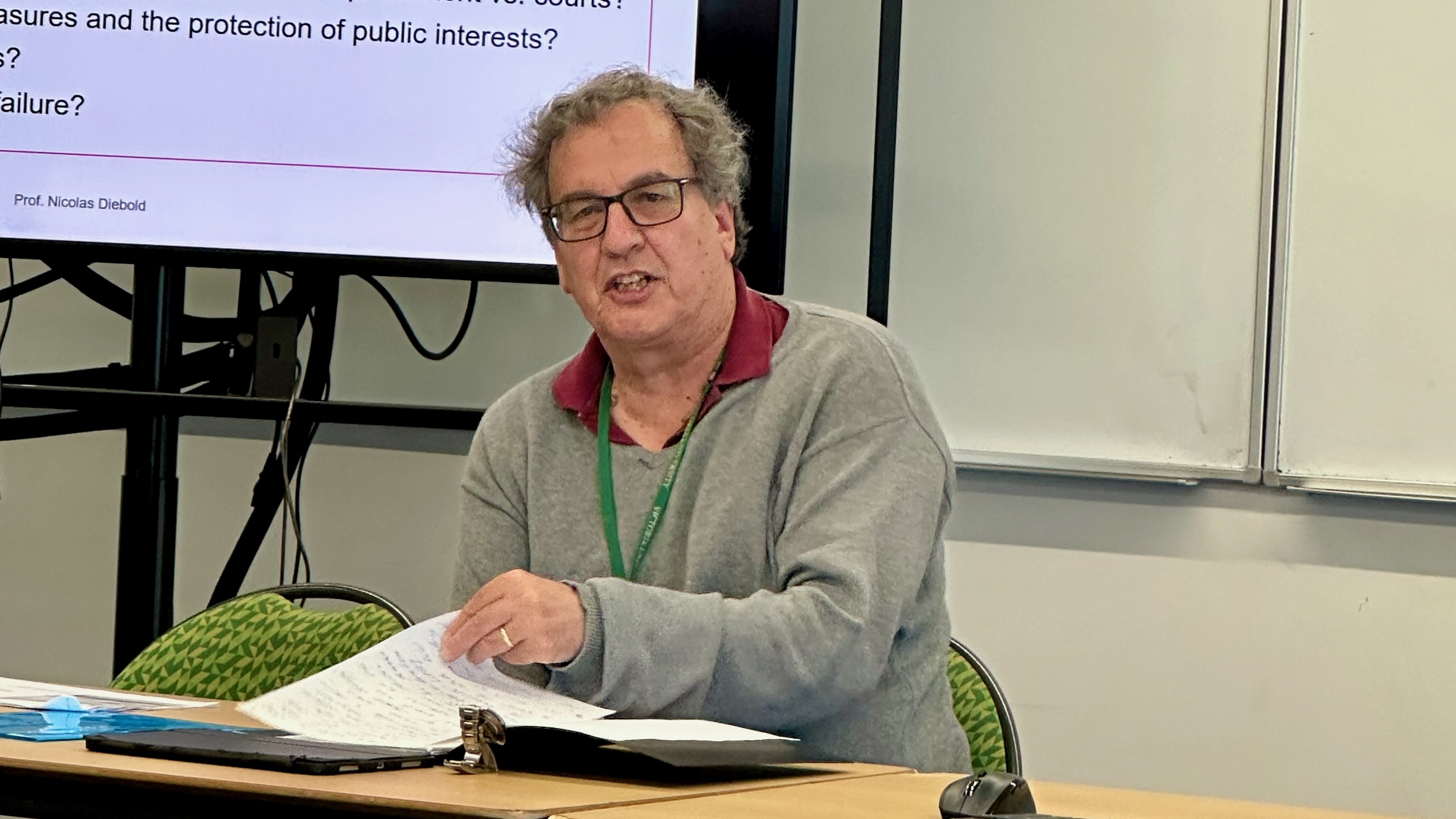 A Photo of Paul Scott presenting at the Symposium on Economic Freedom