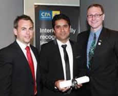 Dr Noor Hoque receives his CPA Australia certificate