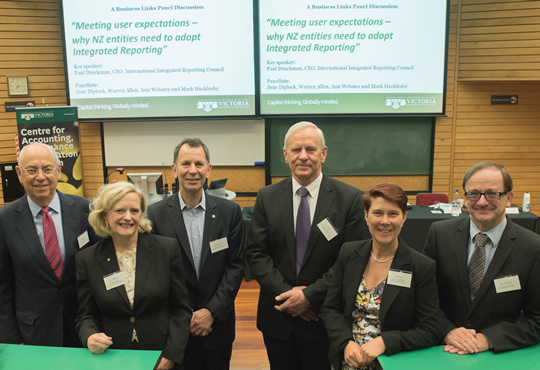 A panel of integrated reporting experts at a &lsquo;Business Links Seminar&rsquo;, organised by the Centre for Accounting, Governance and Taxation Research