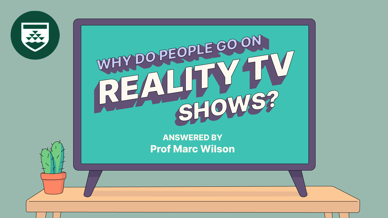 An illustrated TV with the words