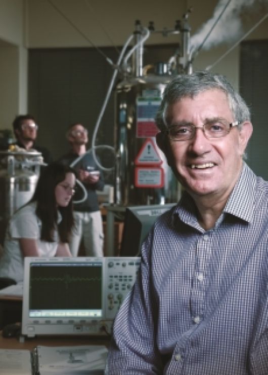 Paul Callaghan in the NMR lab