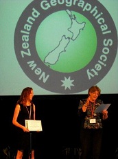 A.M. Snider receivng award