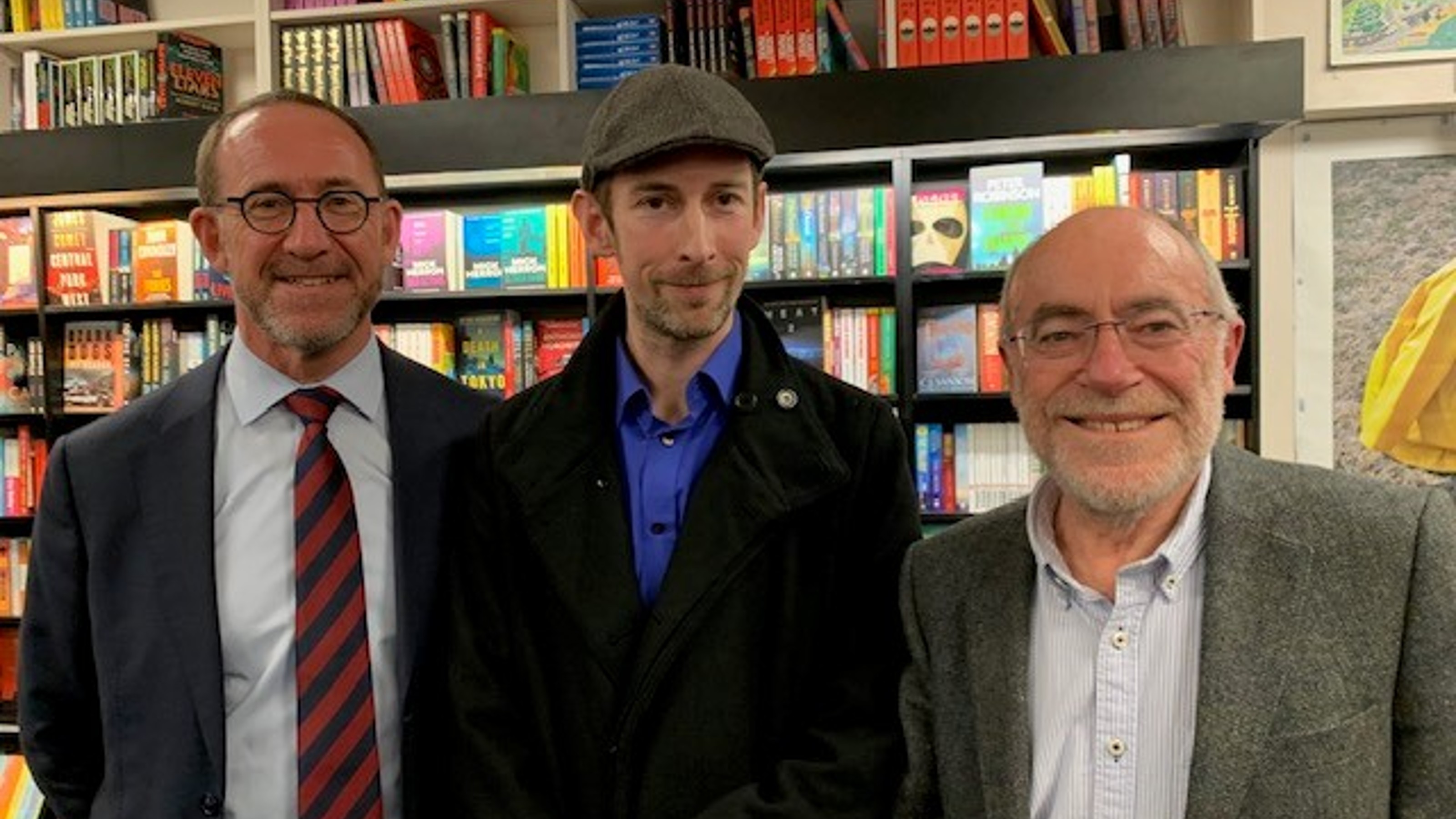 Minister Andrew Little, Dr Steven Loveridge, and Emeritus Professor Richard Hill - Unity Book Launch 13 July 2023.